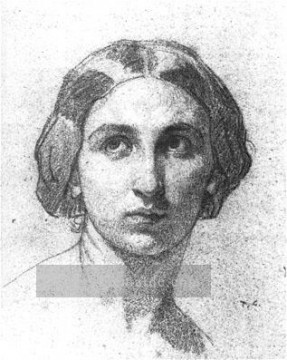  maler - Kopf einer Frau 1853 figur Maler Thomas Couture
